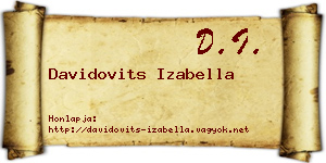 Davidovits Izabella névjegykártya